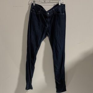 7 For All Mankind Deep Indigo Skinny Jeans